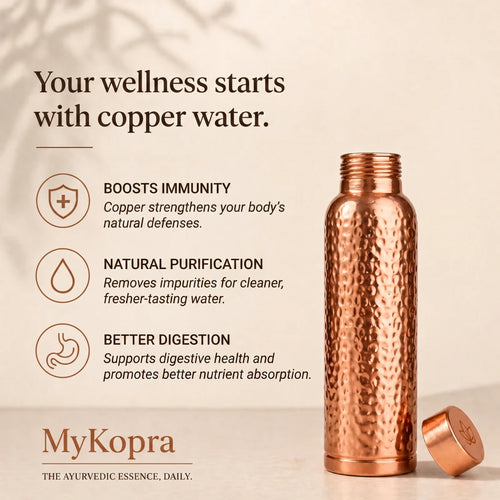 Copper Water Bottle – MyKopra™ | Naturally Purified Water, Plastic-Free