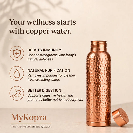 Copper Water Bottle – MyKopra™ | Naturally Purified Water, Plastic-Free